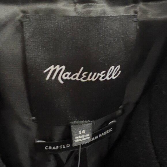 Madewell Womens $298 Blazer Coat in Insuluxe Fabric Black Size 14 NT120 - Picture 11 of 11